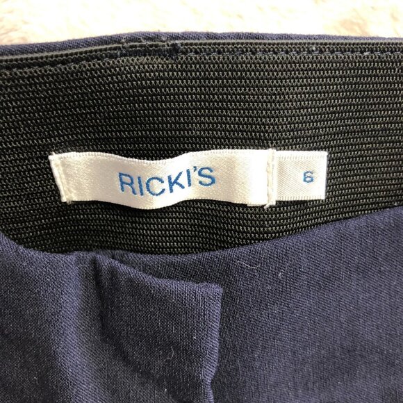 Ricki's Navy Straight Leg Dress Pants Size 6 - Picture 4 of 12
